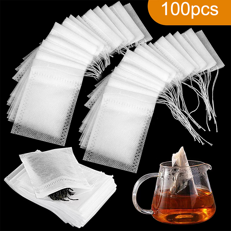 Coffee Tea Spices - 100 szt. Włókninowe torebki na herbatę,