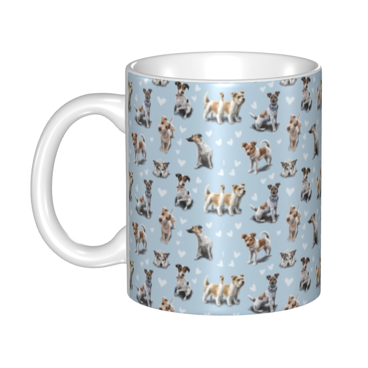 Coffee Tea Love - Personalizowany Kubek z Motywem Szczeniaka Jack