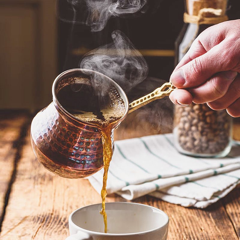 T And Tea Coffee - Czajnik turecki, cienki miedziany naczynie do