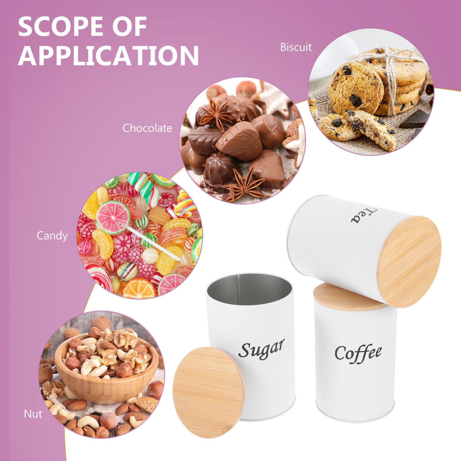3 szt. Hermetyczne okrągłe poj – Coffee Tea Beans recenzja i cena